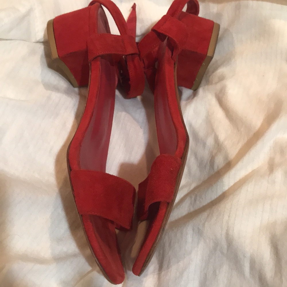 Maryam Nassir Zadeh Red suede Sandal Size 37.5 - Picture 4 of 7